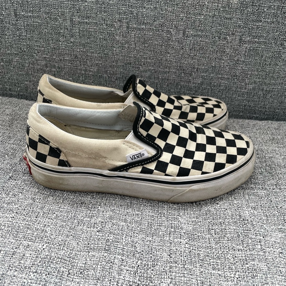 checkered slip on vans
